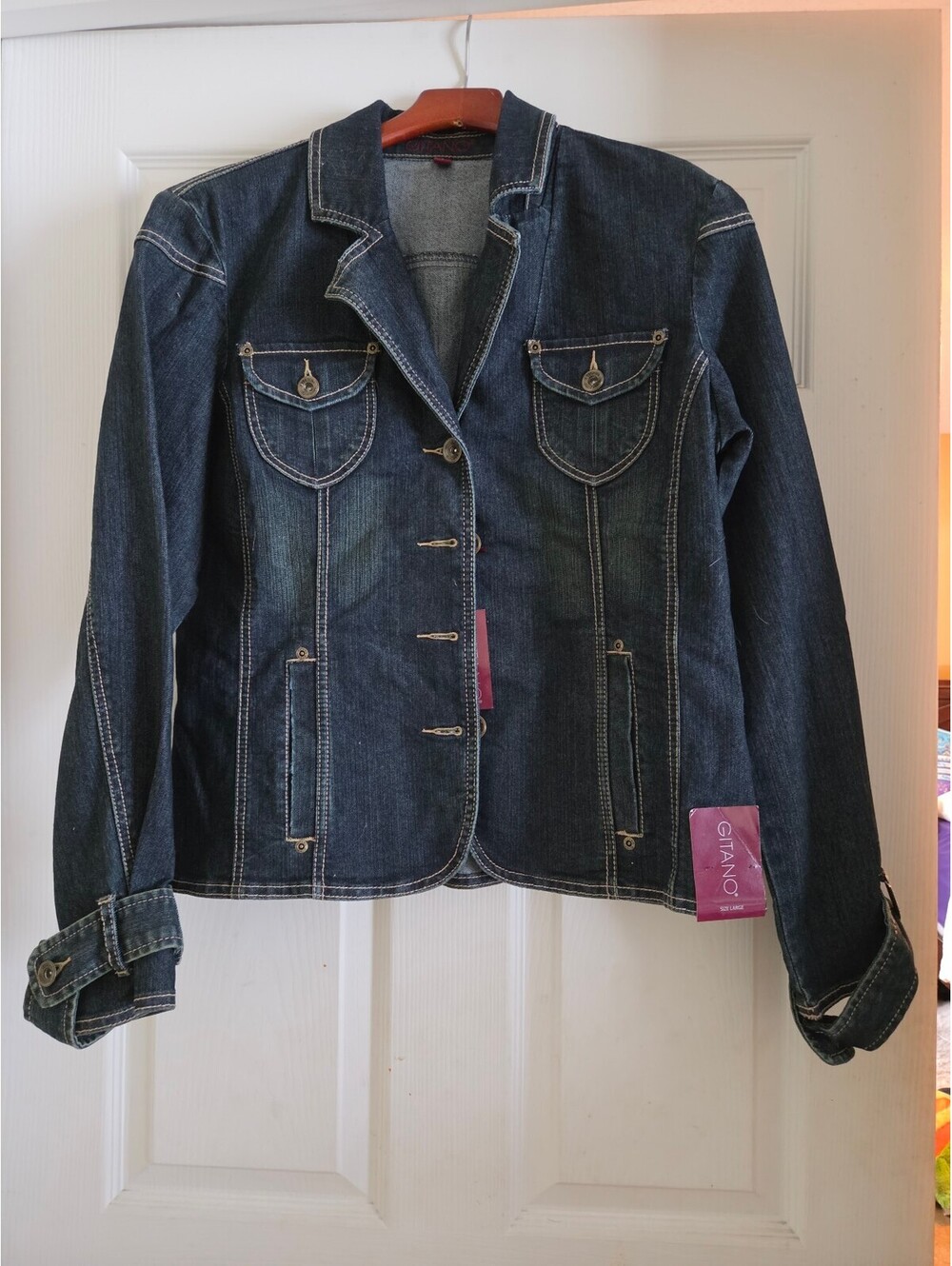Retro Gitano Women's Denim Jacket Large NWT